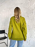 Горохова тепла жіноча толстовка з турецького футеру на флісі Paris, фото 4