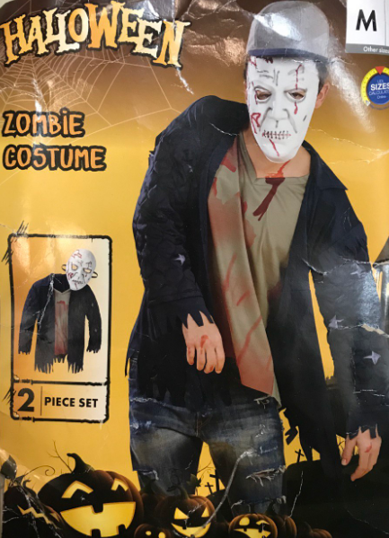 Чоловічий костюм Зомбі Zombie costume на Хелловін розмір XL TUV Halloween