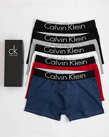 Набір чоловічих трусів Calvin Klein Black Edition у подарунковому пакованні 5 штук бавовна розсір М, фото 1