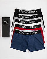 Набор мужских трусов Calvin Klein Black Edition в подарочной упаковке 5 штук хлопок