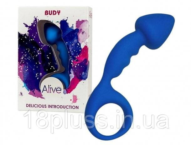 Анальна пробка Buddy Delicious Introduction Alive Blue, фото 1