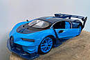 Масштабна модель автомобіля Bugatti GT 1:24. Металева машинка, фото 3