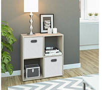 Маленький стелаж для книг і декору на 4 комірки, Книжкова полиця у вітальню