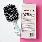 Гребінець для волосся Superbrush Plus Hollow Comb, прозорий/чорний, фото 2