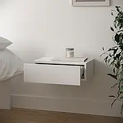 Навісна приліжкова тумба в спальню біла ,Тумбочка для спальні сучасна