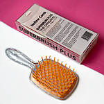 Гребінець для волосся Superbrush Plus Hollow Comb, прозорий/помаранчевий, фото 3