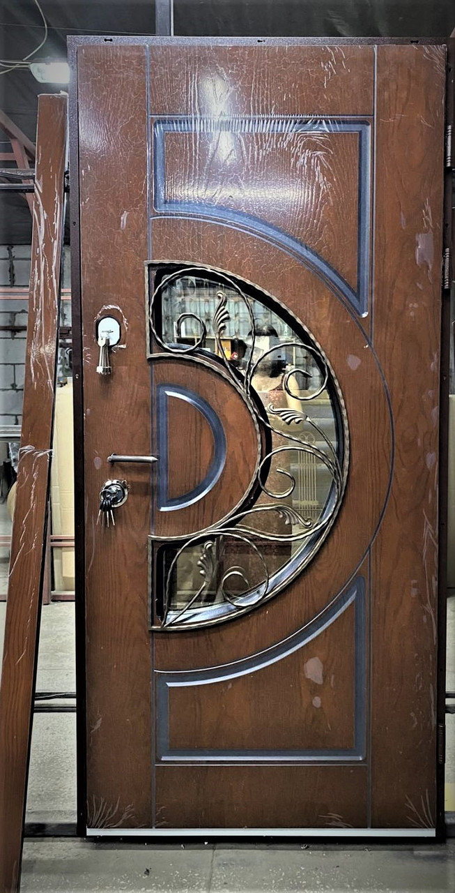 Вхідні двері вуличні ДК з полімерними накладками 4 850*2050, фото 1