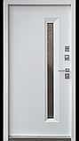 Вхідні двері Qdoors Стріт Норд вулична метал антрацит 7021/мdф біле дерево терморозрив 860*2050, фото 2