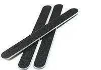 Комплект 10 шт пилочка для ногтей двухсторонняя черная прямая жесткая