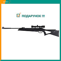 Пневматична гвинтівка Beeman Longhorn з оптичним прицілом 4х32 (10617GR) газова пружина 365 м/с Біман Лонгхорн