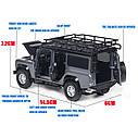 Модель авто Land Rover Defender 1:32. Металева машинка, інерційна машинка Ленд Ровер Дефендер, фото 4