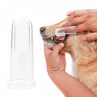 Зубная щетка для собак/котов Силиконовая на палец для чистки зубов UKC