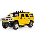 Модель автомобіля Hummer H2 із металу 1:24. Металева машинка Хаммер H2 жовта, звук мотора та світло фар, фото 4