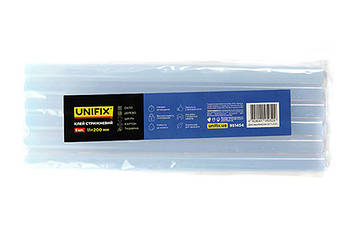 Клей стрижневий прозорий 11.0х200мм 6 шт (пакет) UNIFIX