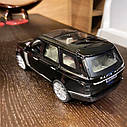 Модель автомобіля Range Rover. Металева машинка Рейндж Ровер у якої горять фари та звучить мотор 1:24, фото 7
