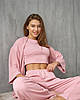 Домашній одяг для сну жіночий костюм четверка в пудровому кольорі розмір S TRCH, фото 4