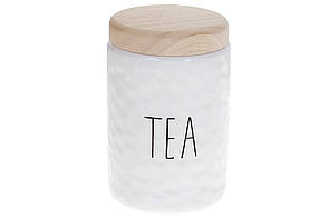 Банка для сип. продуктів керам. 1200мл "Bianco" Чай,біла №979-340/Bonadi/(16)