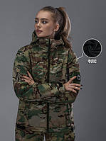 Тактична жіноча куртка Softshell Робокоп Мультикам XL, Жіноча куртка демісезонна, Армійська куртка з капюшоном BRM
