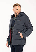 Мужская куртка зимняя - пуховик короткий с капюшоном, синий Volcano XXL
