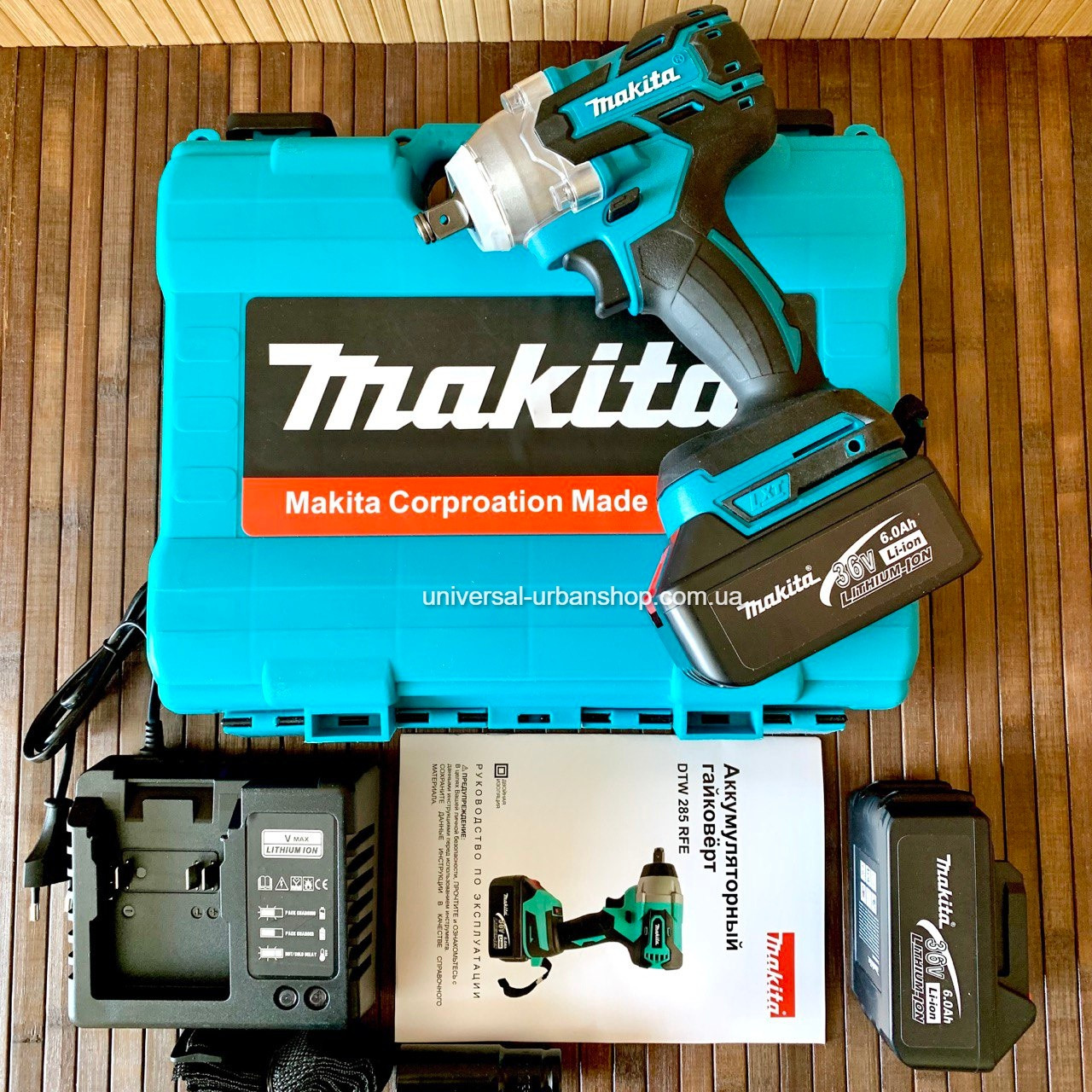 Гайковерт аккумуляторный Makita DTW301 (36V, 5AH), ударный гайковерт макита - фото 5 - id-p1361534195