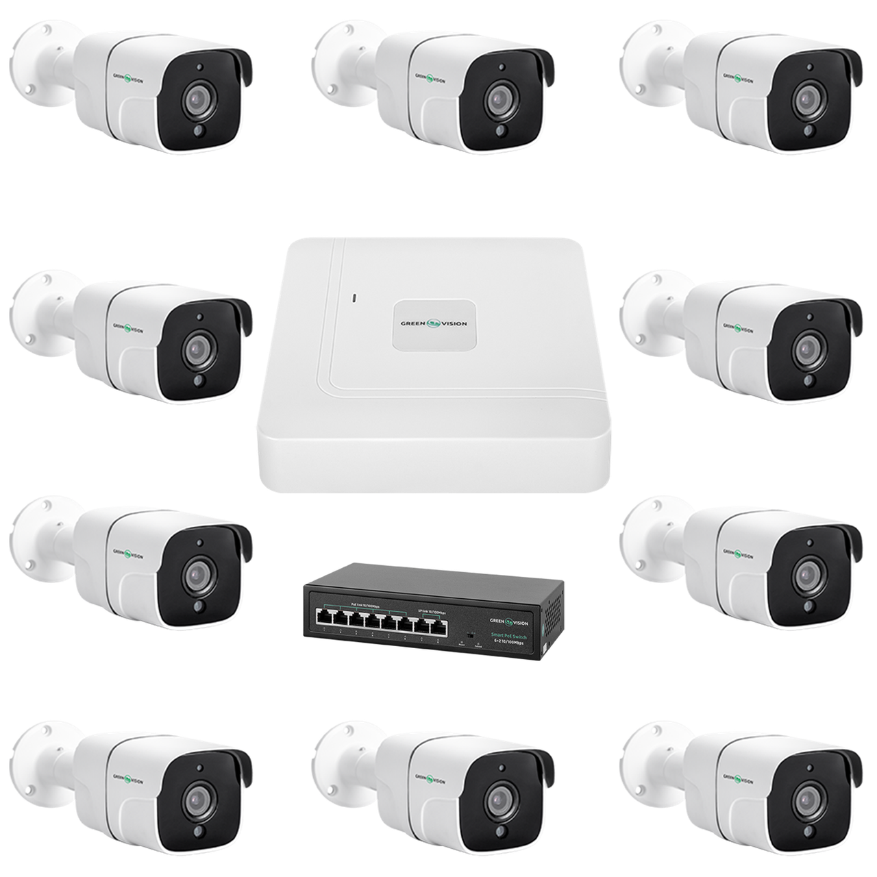 Комплект відеоспостереження на 9 камер GV-IP-K-W78/09 5MP