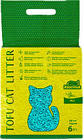 Соевый наполнитель Хвостик Tofu Cat Litter Mint для кошачьего туалета, с ароматом мяты, 2.6 кг (6 л)