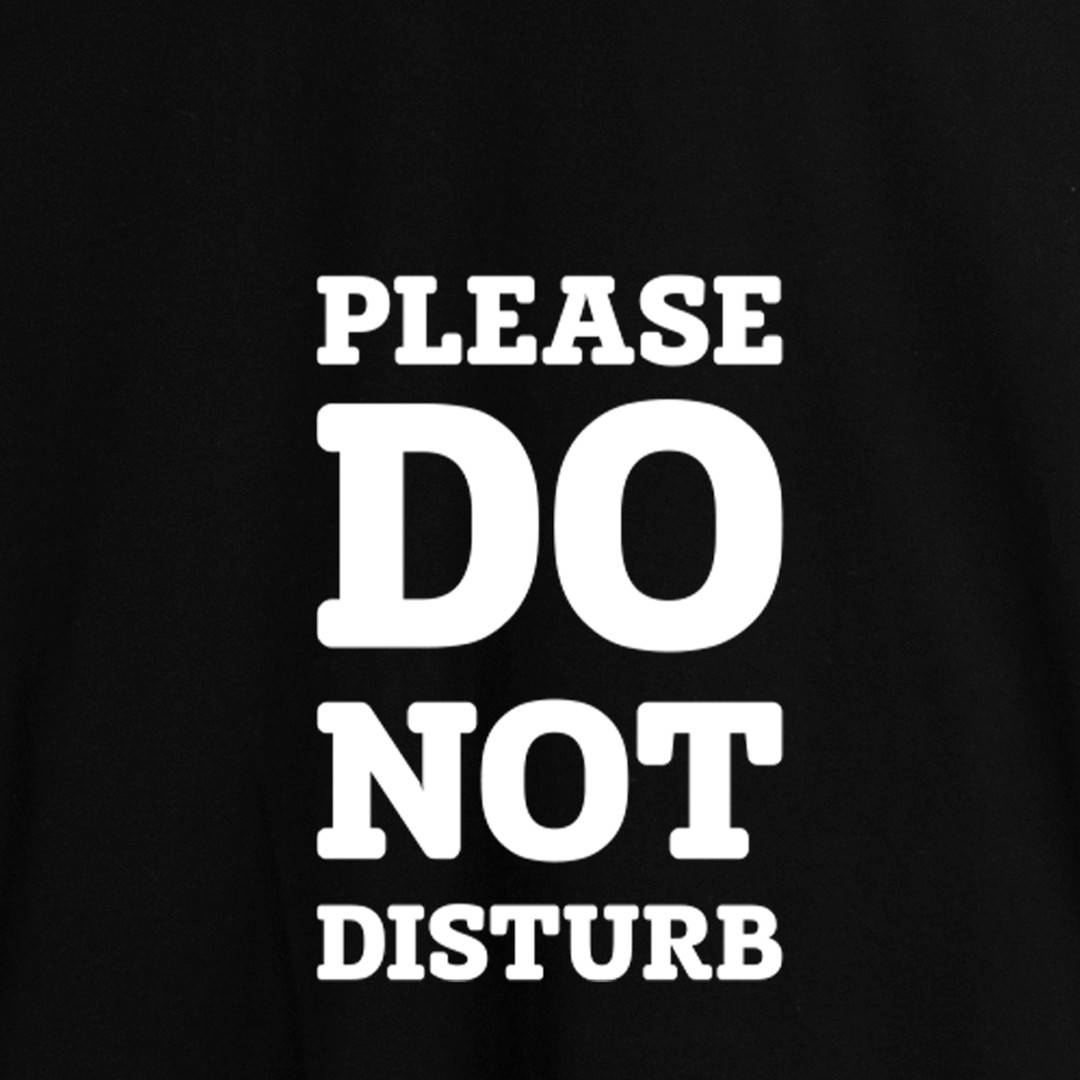 Свитшот "Please do not disturb" унисекс, Чорний, XS, Black, англійська - фото 4 - id-p2014418308