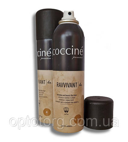 Освіжувач кольору для замші нубуку коричневий Кочине COCCINE RAVVIVANT 250мл Польща, фото 1