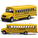 Модель автомобіля School bus 1:64. Іграшкова машинка Шкільний автобус. Металева інерційна машинка, фото 4