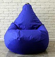 Бескаркасное кресло мешок груша пуфик XL 120х75, синее