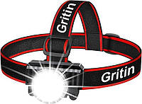 Аккумуляторный налобный фонарь Gritin 2000 л 4 режима освещения, время работы 30 часов