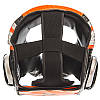 Шолом боксерський відкритий ZELART BO-1336, розмір XL помаранчево чорний, фото 5