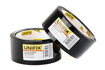 Стрічка клейка упаковкова чорна 45 мм*200м SKB-5400266 UNIFIX