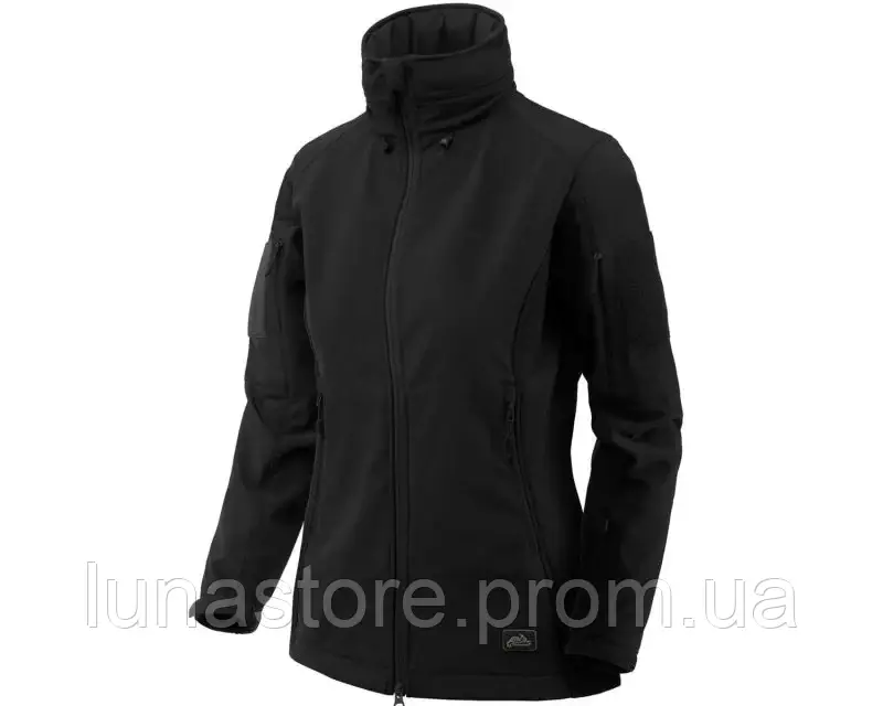 Куртка жіноча Helikon Gunfighter Softshell — Black, чорна вологостійка демісезонна тепла куртка мембранна