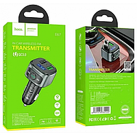 АЗУ з FM-модулятором HOCO E67 Fighter QC3.0 car BT FM Transmitter Black