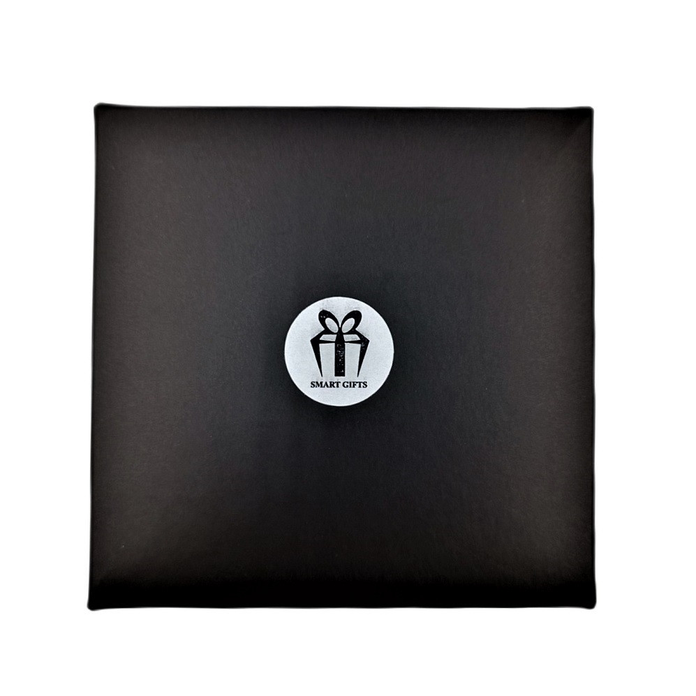 Подарункова коробка 90х90х25 мм. чорна, фото 1