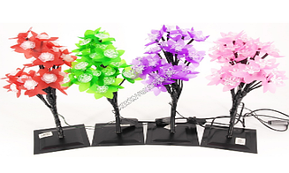 Дерево-гірлянда світлодіодна з квітами декоративна, що світиться, 24 LED 35 см DD