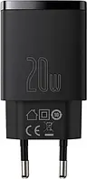 Сетевое зарядное утройство Baseus Compact Quick Charger U+C 20W EU Black (CCXJ-B01)
