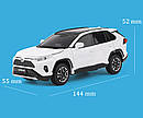 Модель автомобіля Toyota RAV4 2020 масштаб: 1:32. Іграшкова машинка Тойота РАВ4 біла (звук, світло). Металева інерційна машинка, фото 3