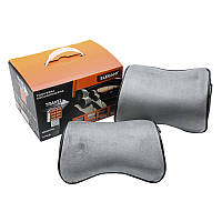 Автомобильные подушки подголовники серые (2 шт) ELEGANT, автомобильная подушка на подголовник, подушка в авто