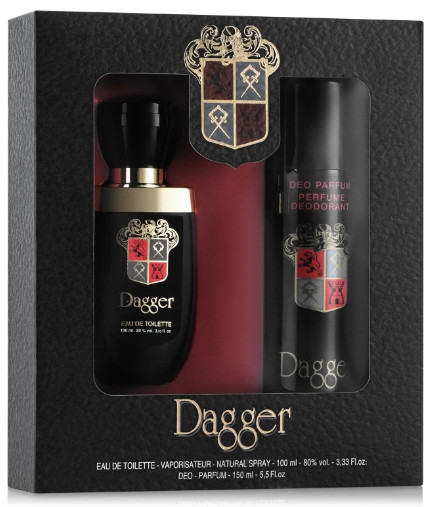 Набір для чоловіків - Dina Cosmetics Dagger Туалетна вода 100мл +Дезодорант 150мл (3546200000411)