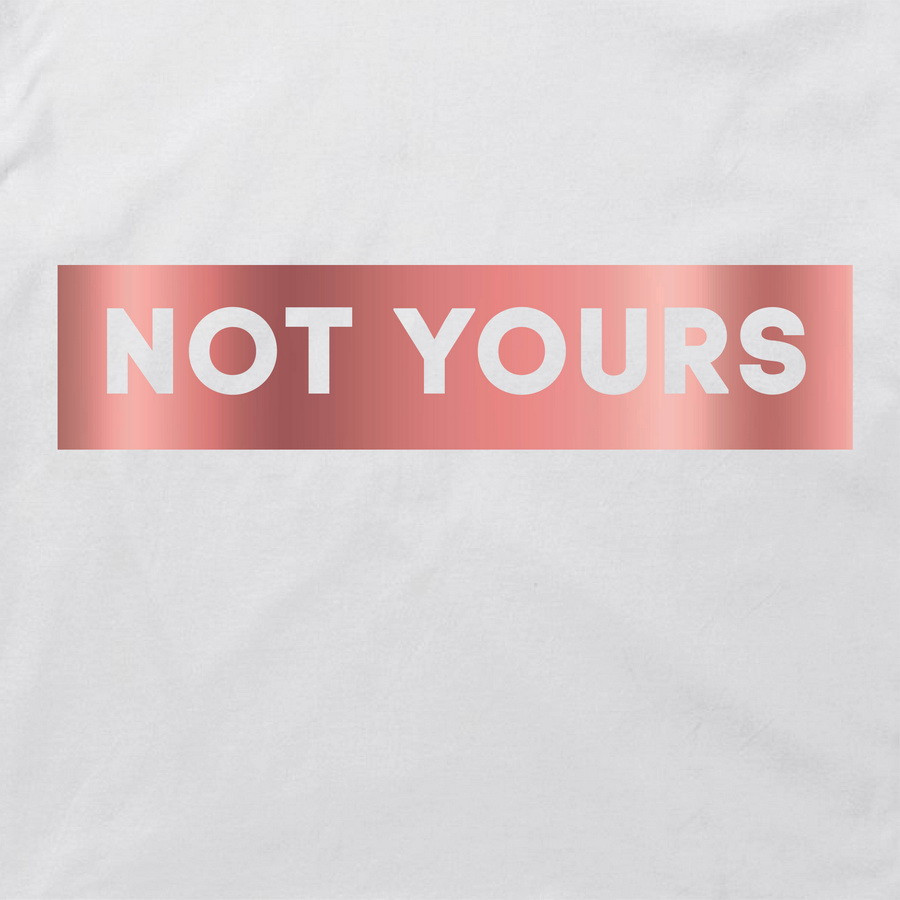 Свитшот "Not yours" женский, Білий, L, White, англійська - фото 4 - id-p2014418531