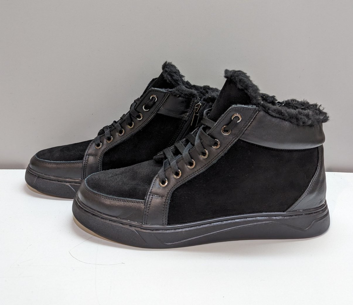 STTOPA деми зима. Розміри 40-44. кросівки на широку ногу великих розмірів шкіряні. 212-4044 Чорні, фото 1