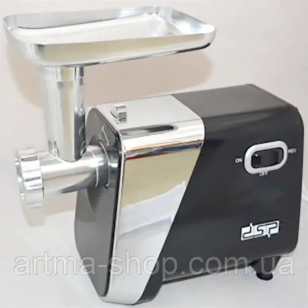 Електрична м'ясорубка DSP Потужність 1600Вт, реверс, нержавіюча сталь, чорна (KM 5034)