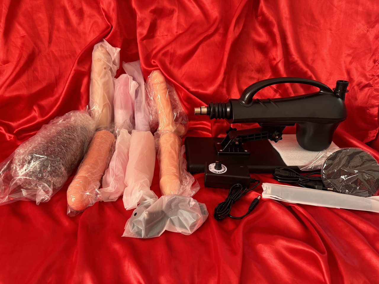 Секс машина з фаллосами, вібраторами на пульті + 9 насадок Sex Machine, фото 1