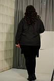 Куртка демісезонна  темно-сіра коротка плащівка батал великих розмірів 42-74 різних кольорів, фото 4