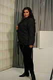 Куртка демісезонна  темно-сіра коротка плащівка батал великих розмірів 42-74 різних кольорів, фото 3