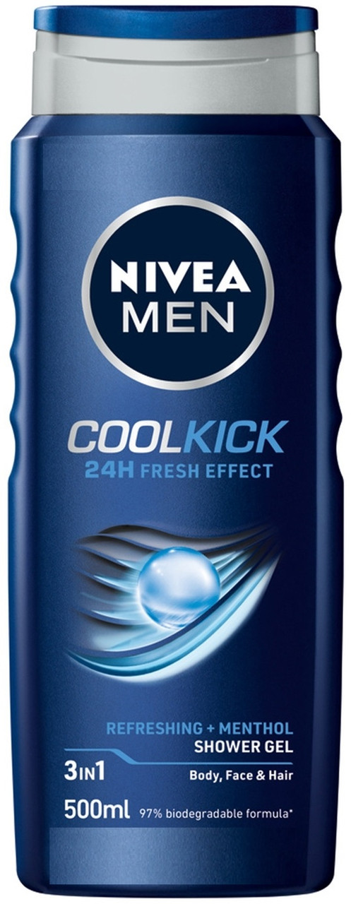 Гель для душу NIVEA Cool Kick 250мл (Чоловічий)