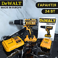 Шуруповерт ударный DeWALT 24V 6A Li-Ion с кейсом Аккумуляторный шуруповерт Девольт