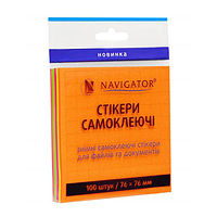 Стикер, 100 шт., 80 г/м2, неон, ТМ NAVIGATOR